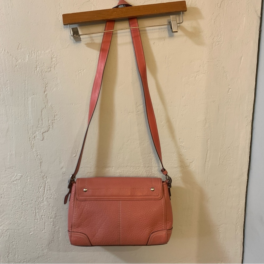 Coach Hamilton Convertible Bag Salmon Nantucket Red Pink F13957 Shoulder Satchel - Picture 3 of 16